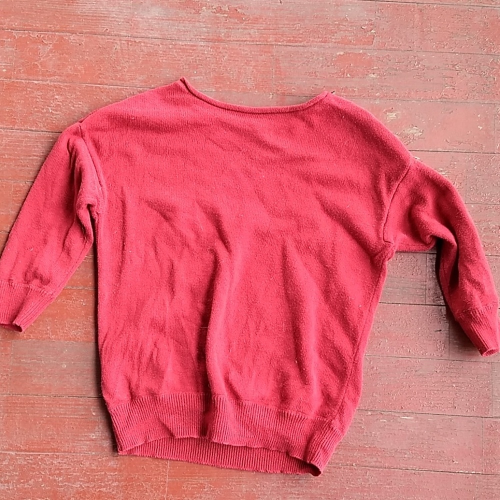 Gap red zipper sweater